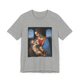 Masters of Art Leonardo da Vinci's Madonna Litta Unisex Jersey Short Sleeve T-Shirt - POPvault
