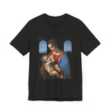 Masters of Art Leonardo da Vinci's Madonna Litta Unisex Jersey Short Sleeve T-Shirt - POPvault
