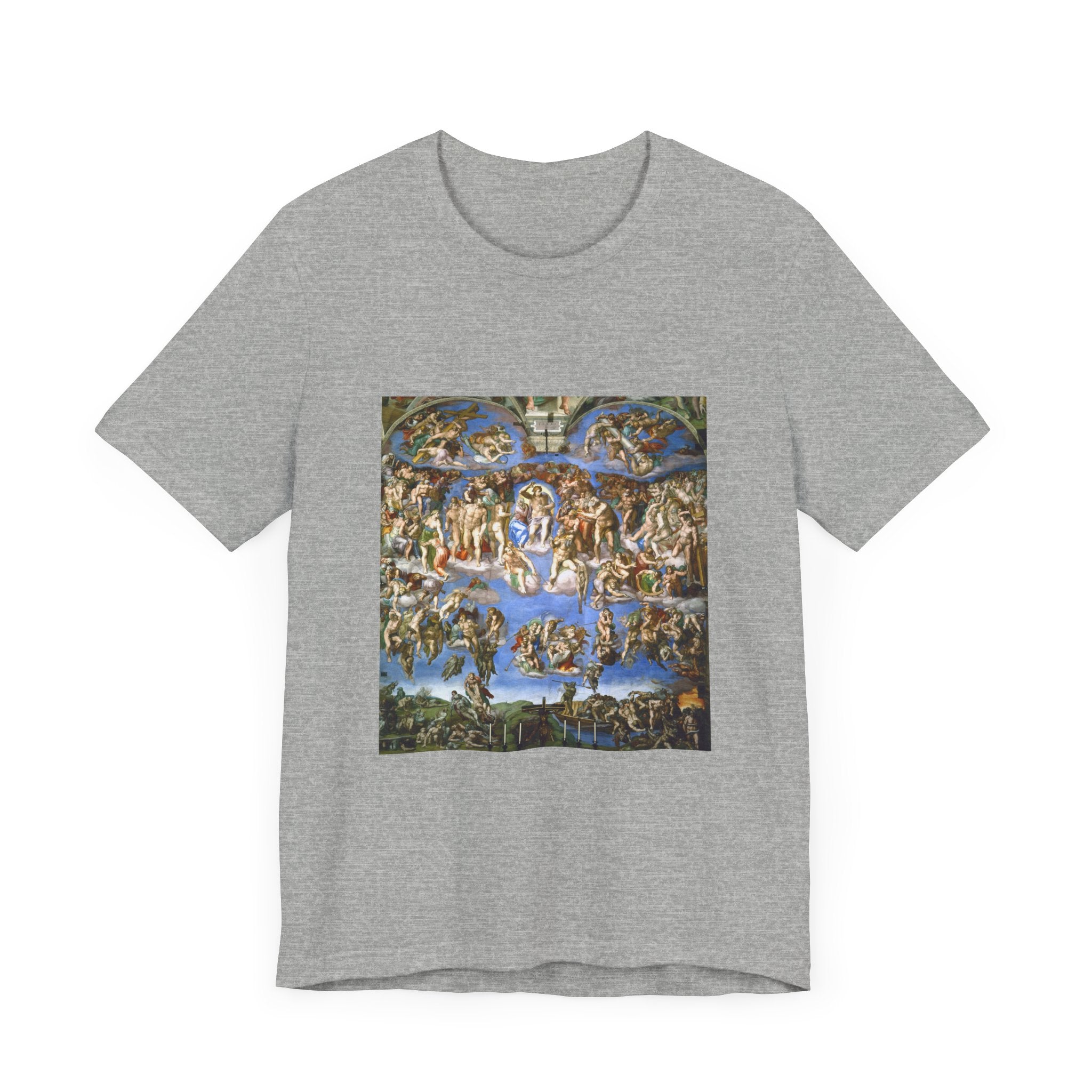 Masters of Art Michelangelo Buonarroti's The Last Judgment Unisex Jersey Short Sleeve T-Shirt - POPvault