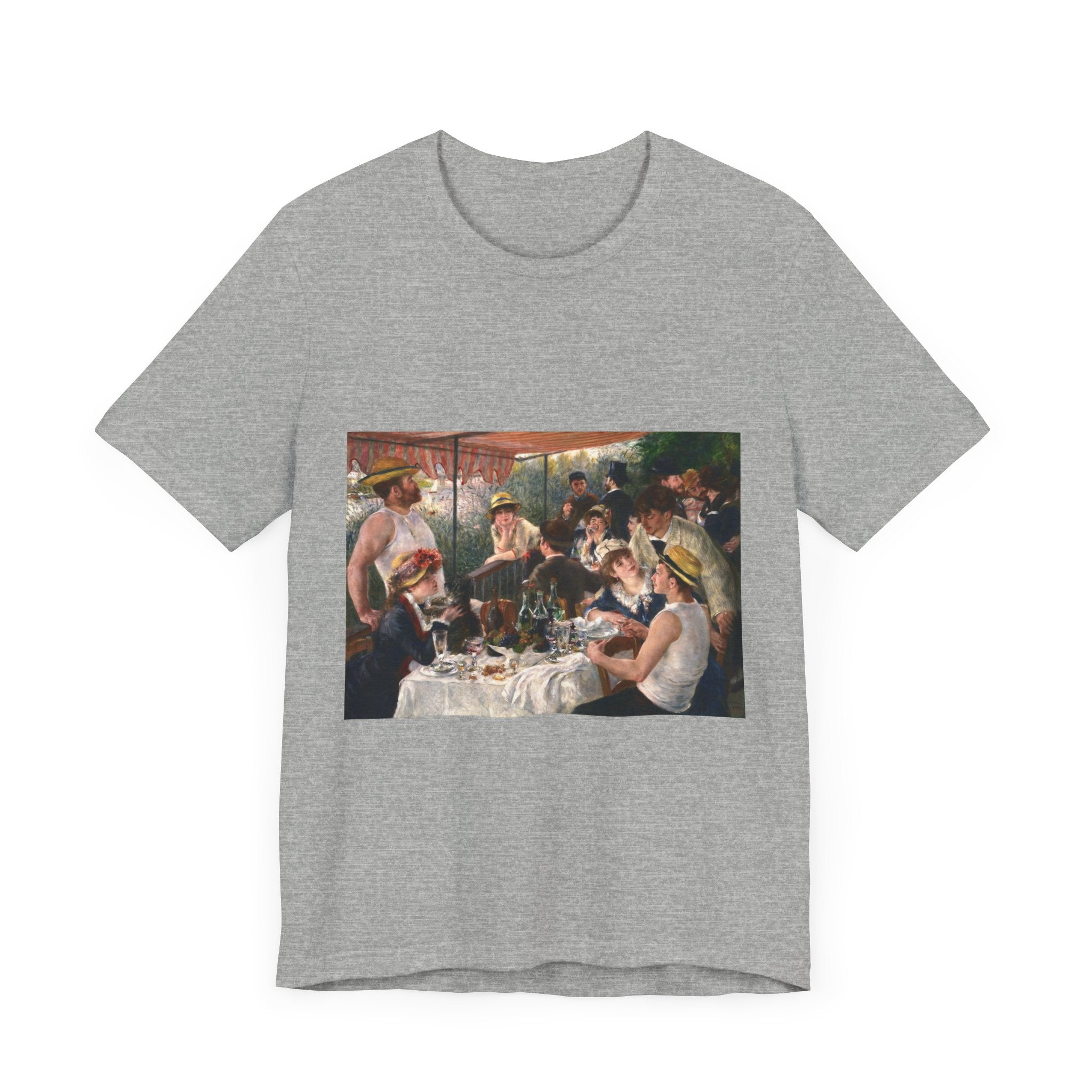 Masters of Art Pierre - Auguste Renoir's Luncheon of the Boating Party Unisex Jersey Short Sleeve T-Shirt - POPvault