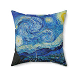 Masters of Art Van Gogh Starry Night Square Indoor Accent Pillow - POPvault