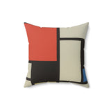 Masters of Art Piet Mondrian Composition Square Indoor Accent Pillow - POPvault