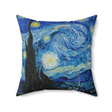 Masters of Art Van Gogh Starry Night Square Indoor Accent Pillow - POPvault