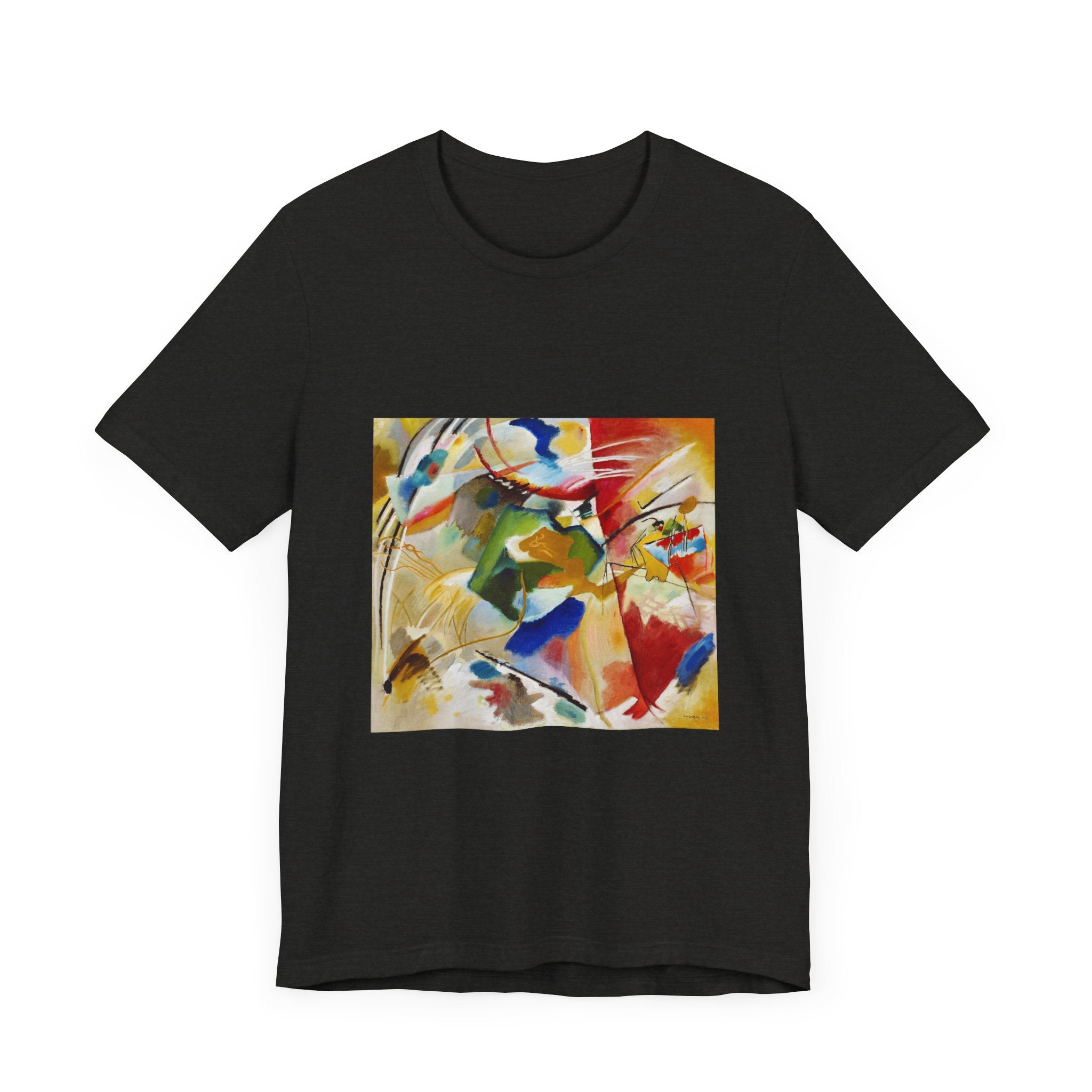 Masters of Art Wassily Kandinsky Painting with Green Center Unisex Jersey Short Sleeve T-Shirt - POPvault