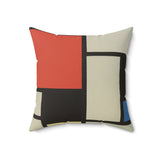 Masters of Art Piet Mondrian Composition Square Indoor Accent Pillow - POPvault