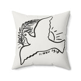 Masters of Art Leo Gestel Peace Dove Square Indoor Accent Pillow - POPvault