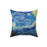 Masters of Art Van Gogh Starry Night Square Indoor Accent Pillow - POPvault