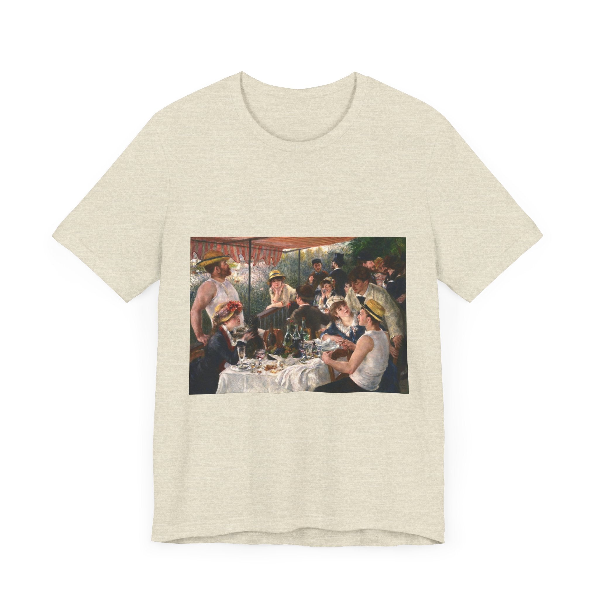Masters of Art Pierre - Auguste Renoir's Luncheon of the Boating Party Unisex Jersey Short Sleeve T-Shirt - POPvault