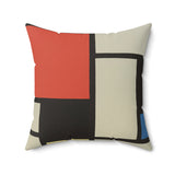 Masters of Art Piet Mondrian Composition Square Indoor Accent Pillow - POPvault