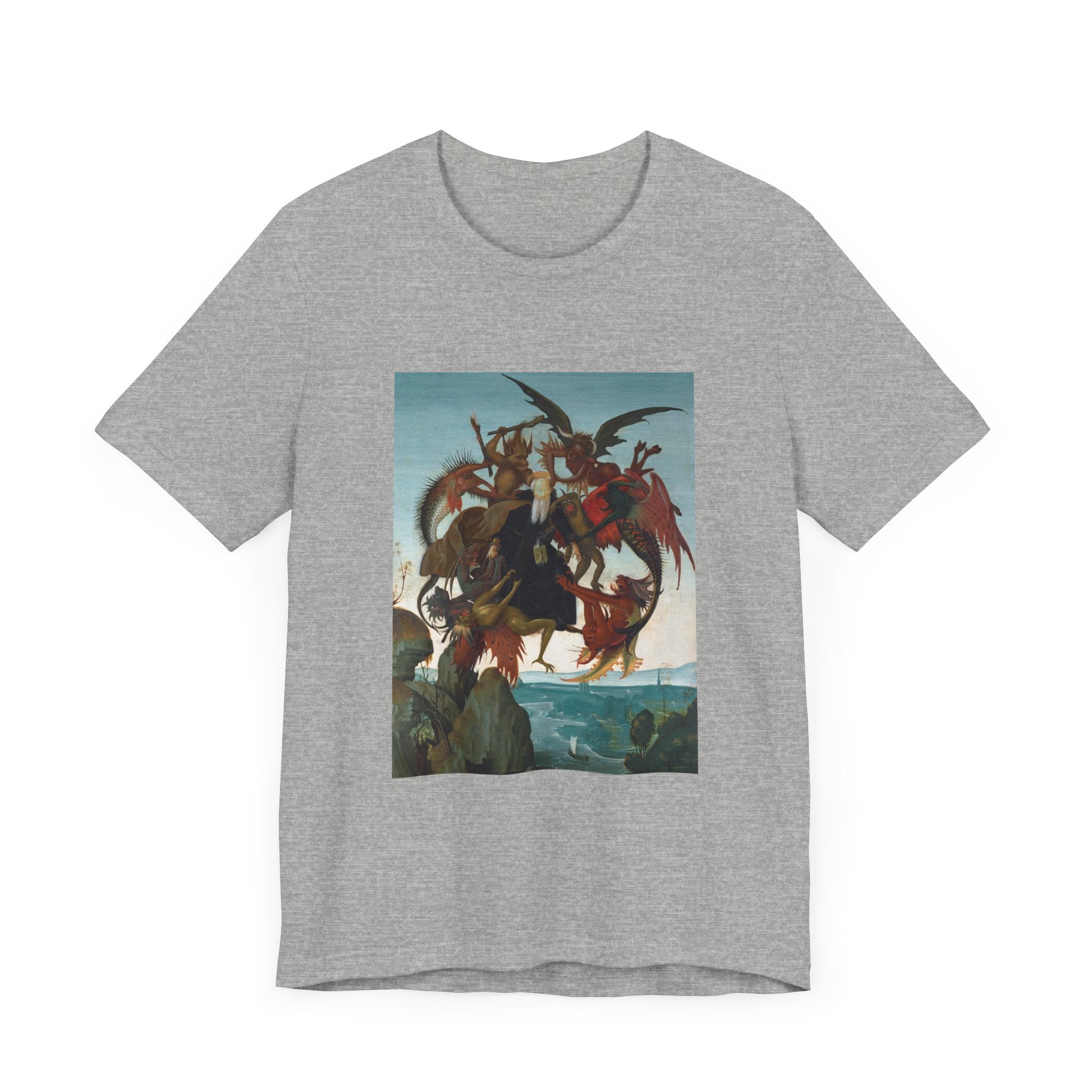 Masters of Art Michelangelo Buonarroti's The Torment of Saint Anthony Unisex Jersey Short Sleeve T-Shirt - POPvault