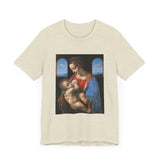 Masters of Art Leonardo da Vinci's Madonna Litta Unisex Jersey Short Sleeve T-Shirt - POPvault