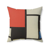 Masters of Art Piet Mondrian Composition Square Indoor Accent Pillow - POPvault
