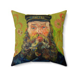 Masters of Art Van Gogh The Postman Square Indoor Accent Pillow - POPvault