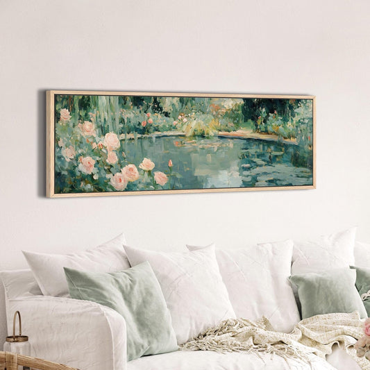 Abstract Garden Pond Canvas Art Print - Canvas Print