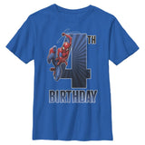 Boy's Marvel Spider - Man Swinging 4th Birthday T-Shirt - POPvault