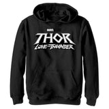Boy's Marvel White Logo Lightweight Hoodie - POPvault