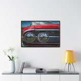 Vintage Auto 1960 Chevy and Cows Pop Art Gallery Canvas Wraps, Horizontal Wood Frame - POPvault