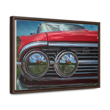 Vintage Auto 1960 Chevy and Cows Pop Art Gallery Canvas Wraps, Horizontal Wood Frame - POPvault