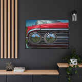 Custom Vintage Auto 60 Chevy and Cows Pop Art Gallery Canvas Wraps, Horizontal Wood Frame - POPvault