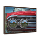Custom Vintage Auto 60 Chevy and Cows Pop Art Gallery Canvas Wraps, Horizontal Wood Frame - POPvault