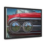 Vintage Auto 1960 Chevy and Cows Pop Art Gallery Canvas Wraps, Horizontal Wood Frame - POPvault