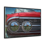 Custom Vintage Auto 60 Chevy and Cows Pop Art Gallery Canvas Wraps, Horizontal Wood Frame - POPvault