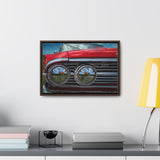 Vintage Auto 1960 Chevy and Cows Pop Art Gallery Canvas Wraps, Horizontal Wood Frame - POPvault