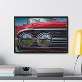 Vintage Auto 1960 Chevy and Cows Pop Art Gallery Canvas Wraps, Horizontal Wood Frame - POPvault