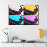 Custom Vintage Auto Cadillac Pop Art Gallery Canvas Wraps, Horizontal Wood Frame - POPvault