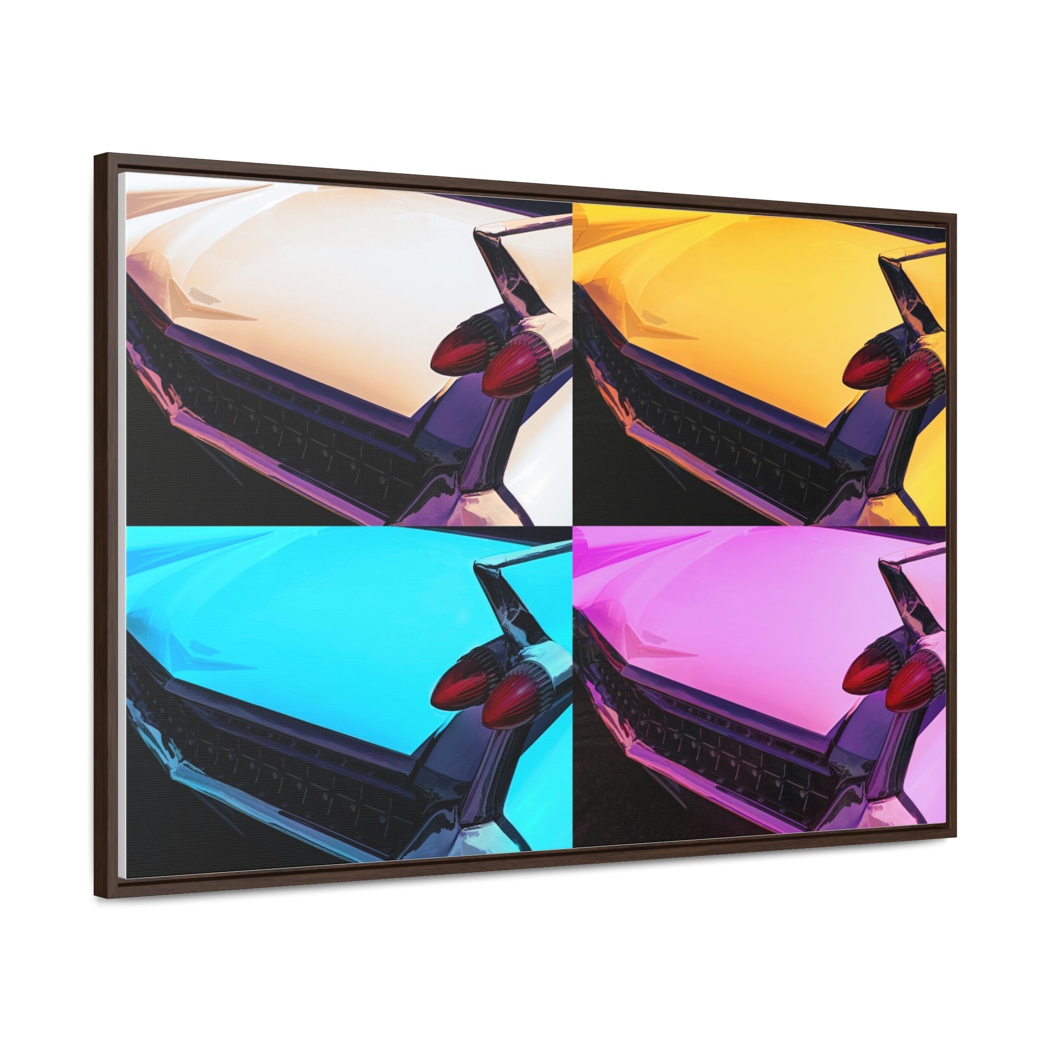 Vintage Auto Cadillac Pop Art Gallery Canvas Wraps, Horizontal Wood Frame - POPvault