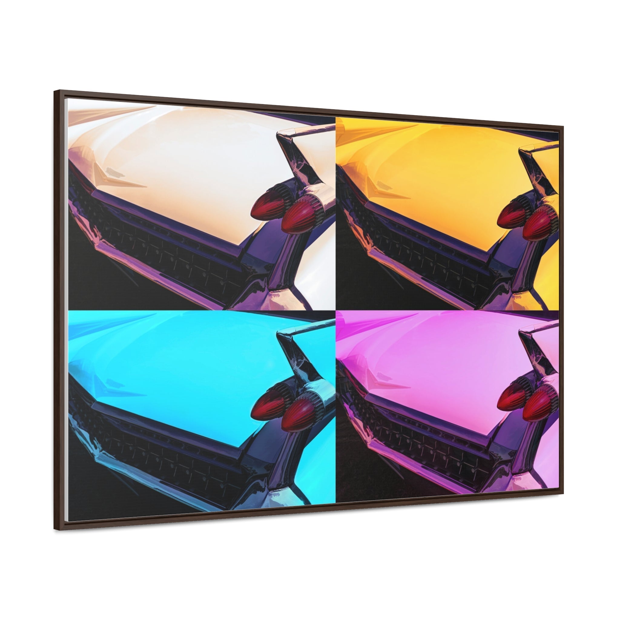 Vintage Auto Cadillac Pop Art Gallery Canvas Wraps, Horizontal Wood Frame - POPvault