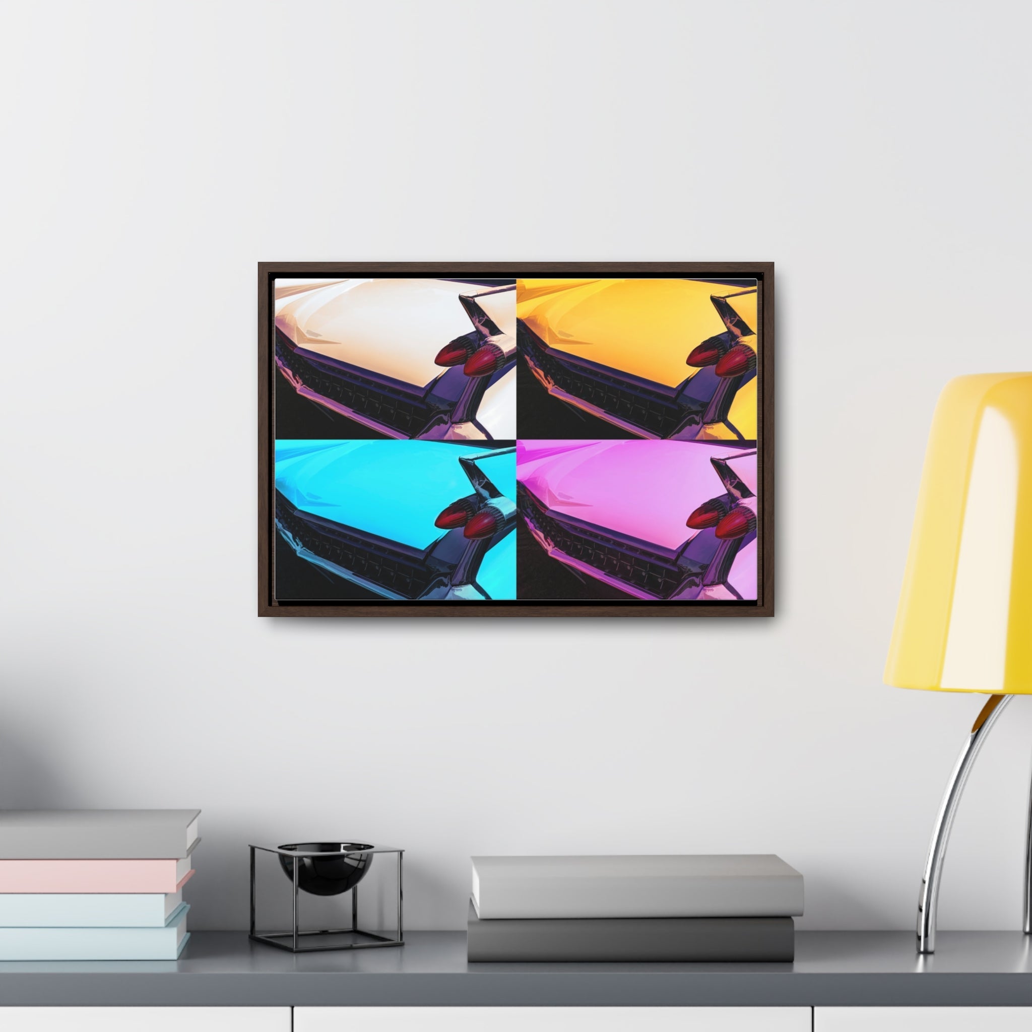 Vintage Auto Cadillac Pop Art Gallery Canvas Wraps, Horizontal Wood Frame - POPvault