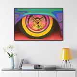 Vintage Auto Psychedelic Wheel Pop Art Gallery Canvas Wraps, Horizontal Wood Frame - POPvault