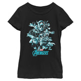 Girl's Marvel Avengers Classic Avengers Groupshot T-Shirt - POPvault