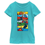 Girl's Marvel Avengers Classic Avengers Panel Stack T-Shirt - POPvault