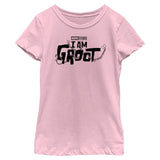 Girl's Marvel Groot Black Logo T-Shirt - POPvault