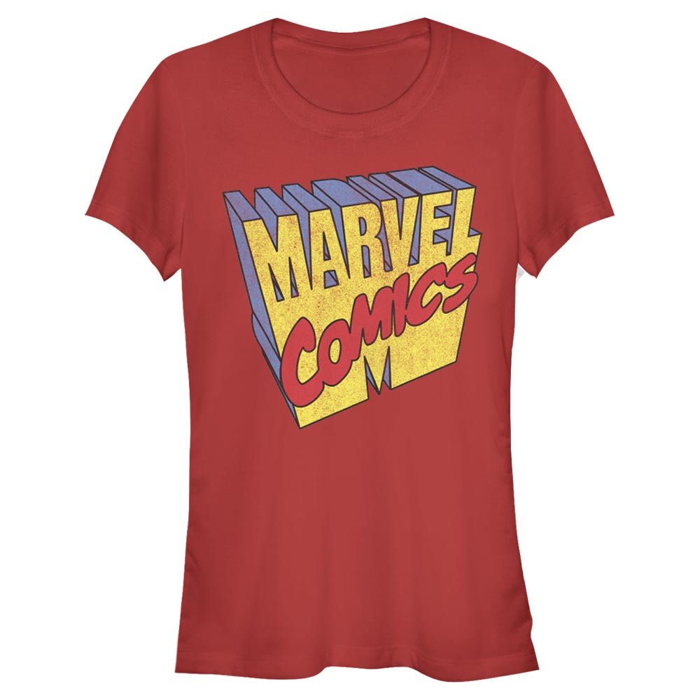 Junior's Marvel 3D LOGO T-Shirt - POPvault