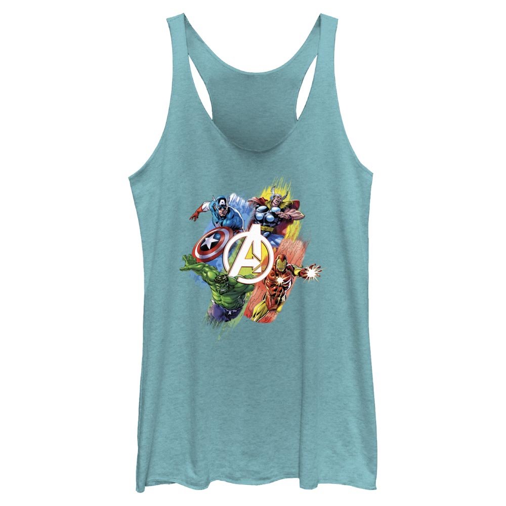 Junior's Marvel Avengers Classic Avengers Group Shot Tank Top - POPvault