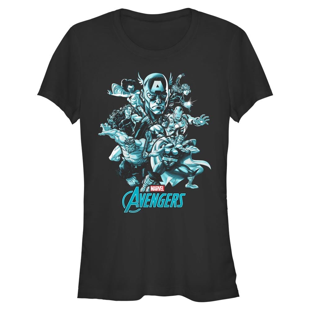 Junior's Marvel Avengers Classic Avengers Groupshot T-Shirt - POPvault