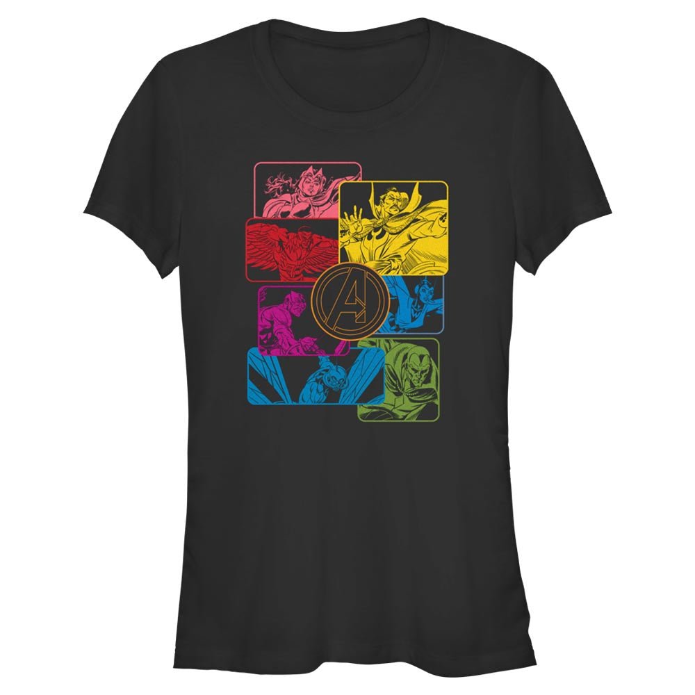 Junior's Marvel Avengers Classic Heroes BoxUp T-Shirt - POPvault