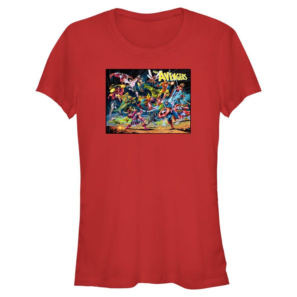 Junior's Marvel Avengers Classic The Avengers 60th Cover T-Shirt - POPvault