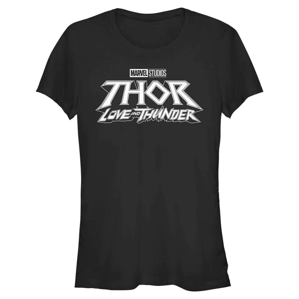 Junior's Marvel Black Logo T-Shirt - POPvault
