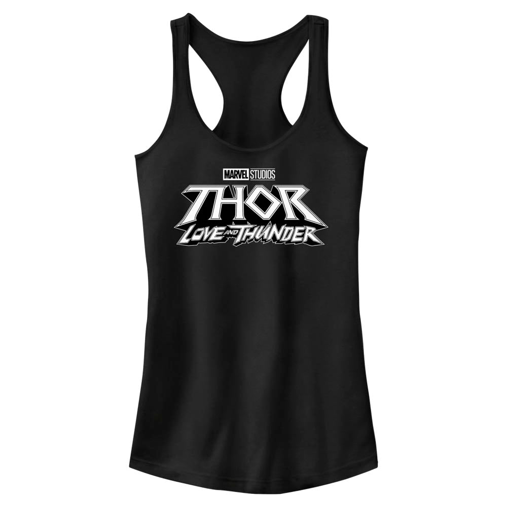 Junior's Marvel Black Logo Tank Top - POPvault