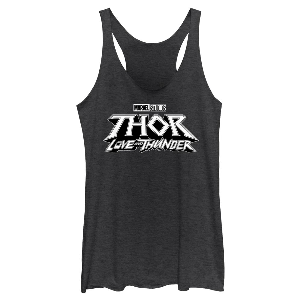 Junior's Marvel Black Logo Tank Top - POPvault