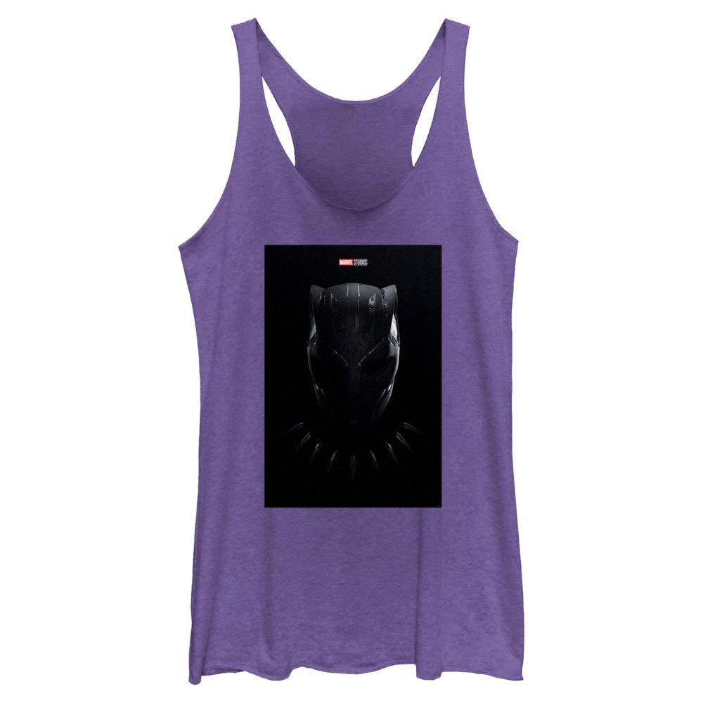 Junior's Marvel Black Panther Wakanda Forever Black Panther Mask Poster Tank Top - POPvault