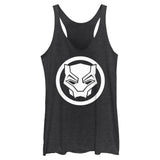 Junior's Marvel Black Panther Wakanda Forever Black Panther Sigil Clear Tank Top - POPvault