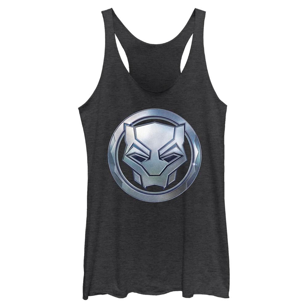 Junior's Marvel Black Panther Wakanda Forever Black Panther Sigil Metal Tank Top - POPvault