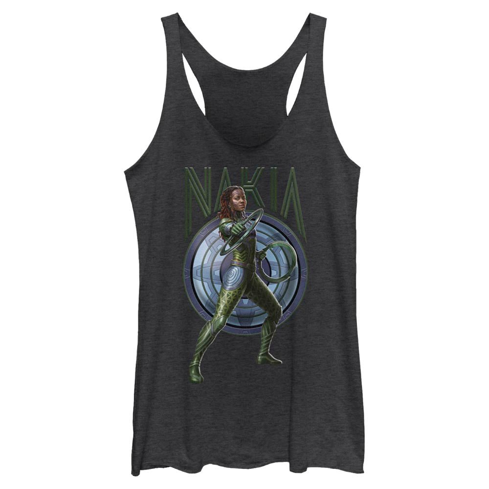 Junior's Marvel Black Panther Wakanda Forever Nakia Shield Tank Top - POPvault