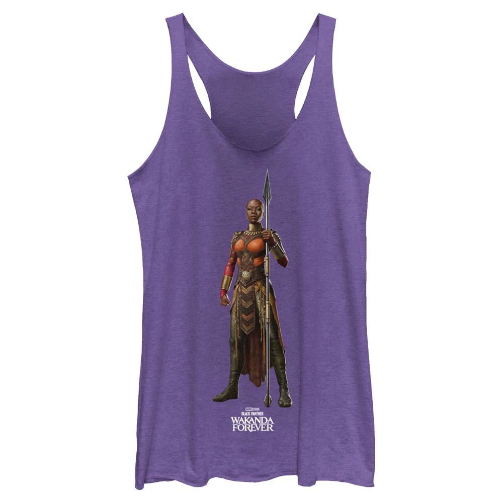 Junior's Marvel Black Panther Wakanda Forever Okoye Blank Tank Top - POPvault