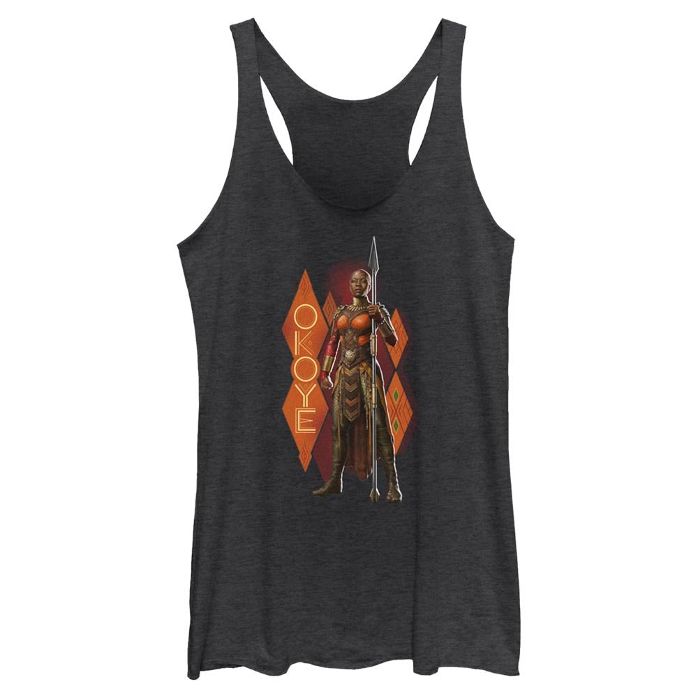 Junior's Marvel Black Panther Wakanda Forever Okoye Pattern Tank Top - POPvault